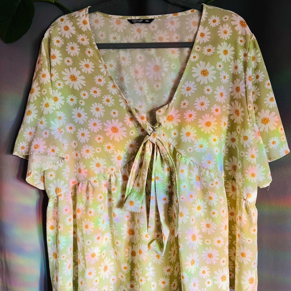 Zara Floral Yellow Blouse